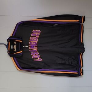 Vintage Los Angeles Lakers Men's Track Basketball Jacket Medium Black
